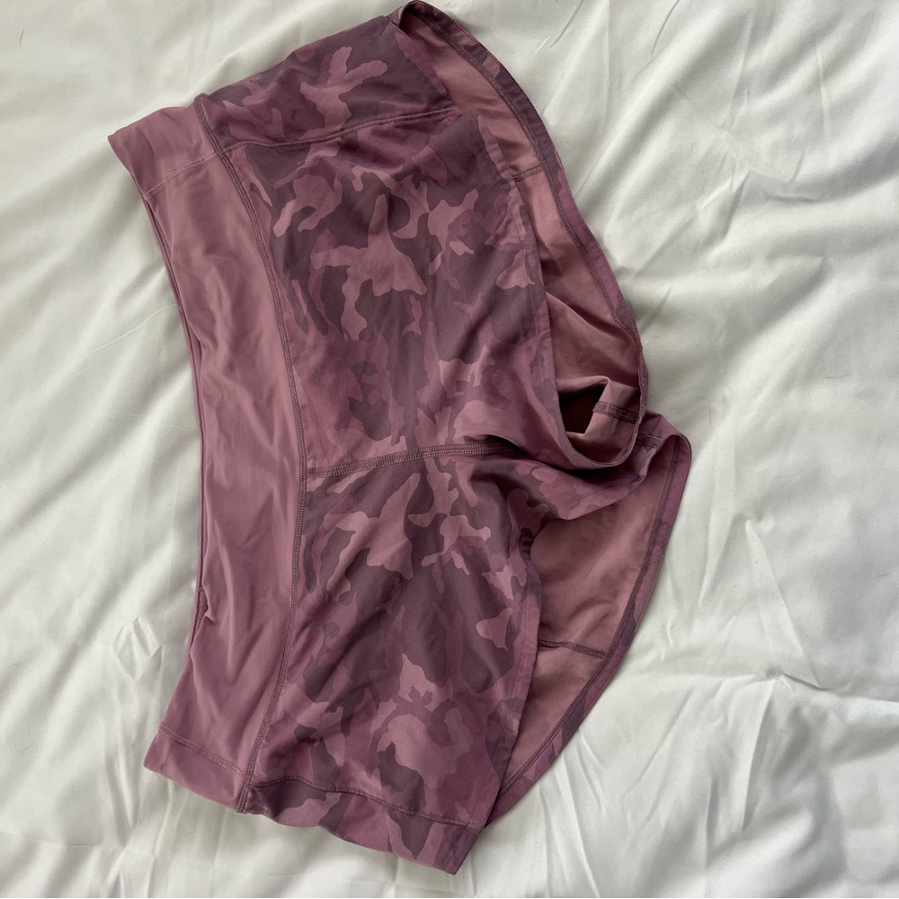 Lululemon Purple Camo Speed Shorts